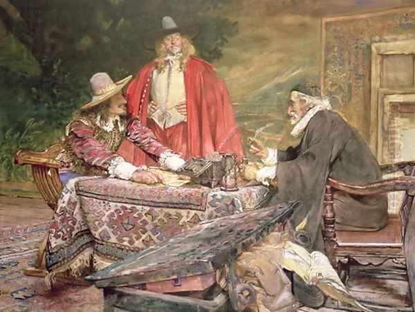 At the Usurers Oil Painting by Edgar Bundy