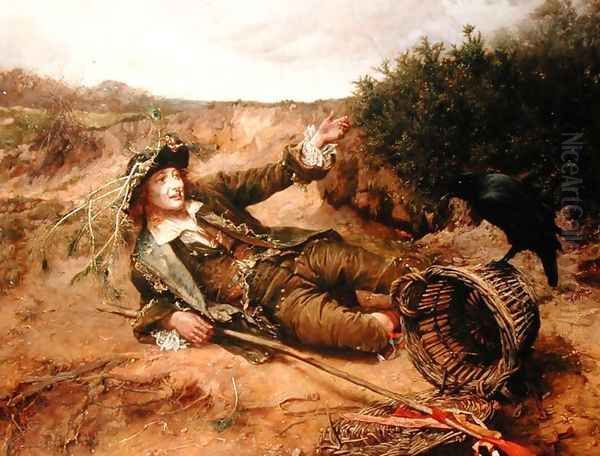 Fallen by the Wayside, 1886 Oil Painting by Edgar Bundy