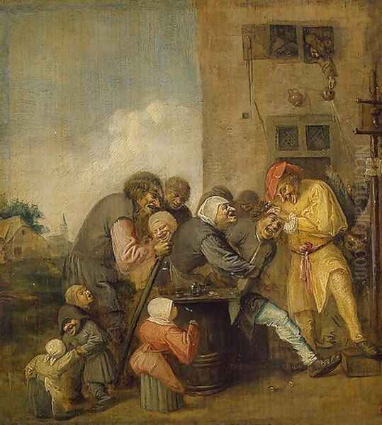 The Village Charlatan Oil Painting by Adriaen Brouwer