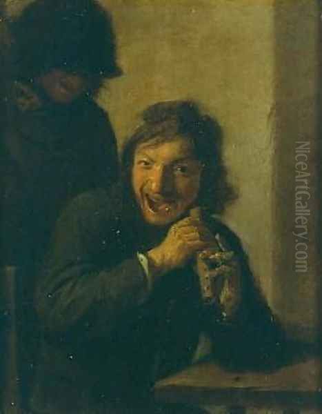 The Flutist Oil Painting by Adriaen Brouwer