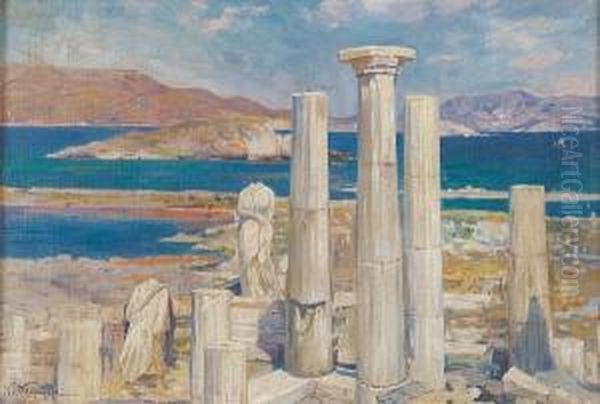 View Of Delos Oil Painting by Nikolaos Ximonas