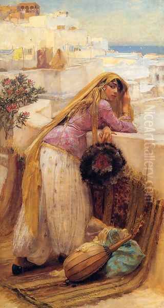 On The Terrace Oil Painting by Frederick Arthur Bridgman