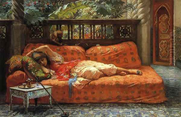 The Siesta Oil Painting by Frederick Arthur Bridgman