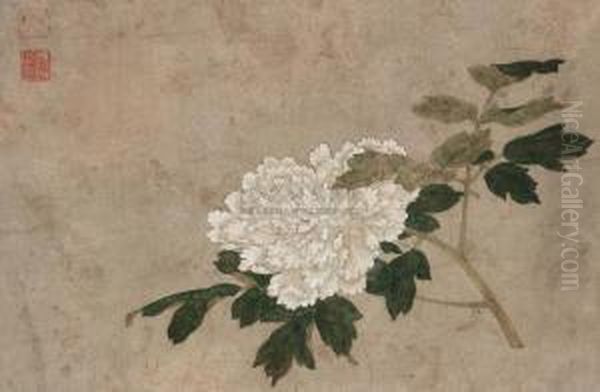 Chrysanthemum Oil Painting by Qian Xuan