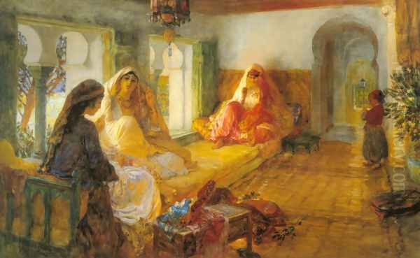 In The Seraglio Oil Painting by Frederick Arthur Bridgman