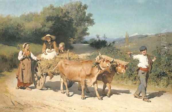 Les Basses Pyrenees Oil Painting by Frederick Arthur Bridgman