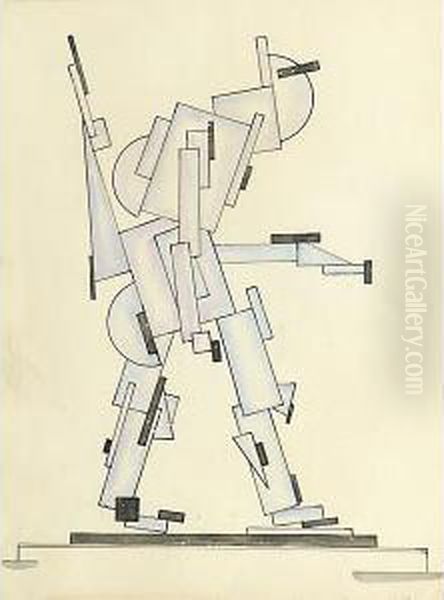 Composizione Suprematista Oil Painting by David Yakerson