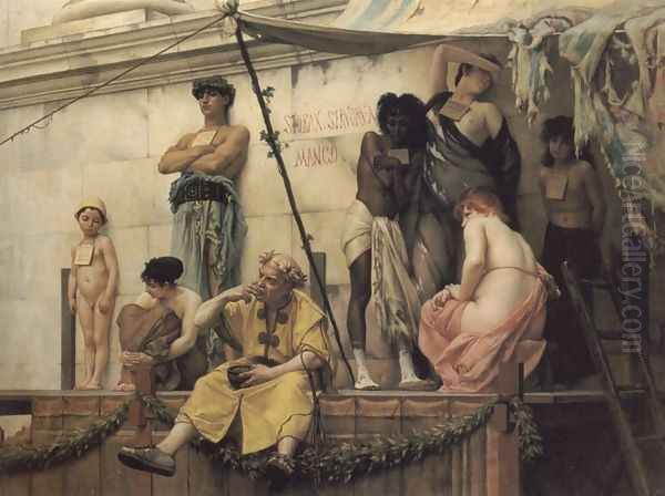 The Slave Market Oil Painting by Gustave Clarence Rodolphe Boulanger