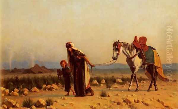 Traveling with Prized Horse 1871 Oil Painting by Gustave Clarence Rodolphe Boulanger