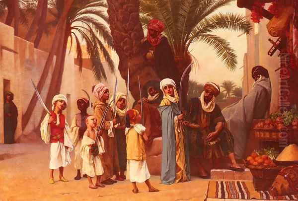 A Tale of 1001 Nights Oil Painting by Gustave Clarence Rodolphe Boulanger