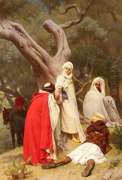 Reception Of An Emir Oil Painting by Gustave Clarence Rodolphe Boulanger