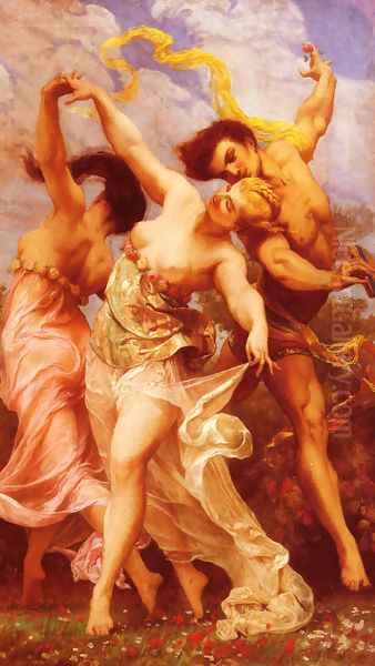 La Danse Amoureuse (The Amorous Dancers) Oil Painting by Gustave Clarence Rodolphe Boulanger