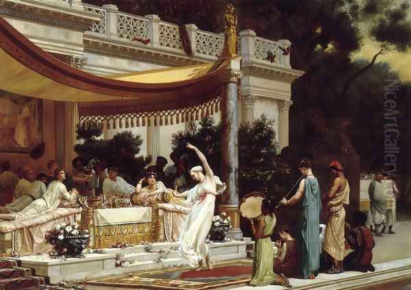 Pleasant Hours in the House of Lucullus Oil Painting by Gustave Clarence Rodolphe Boulanger