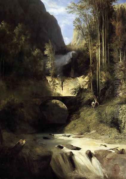 Gorge at Amalfi 1831 Oil Painting by Karl Blechen