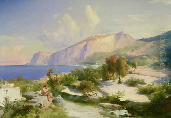 The Marina Grande, Capri, c.1829 Oil Painting by Karl Blechen