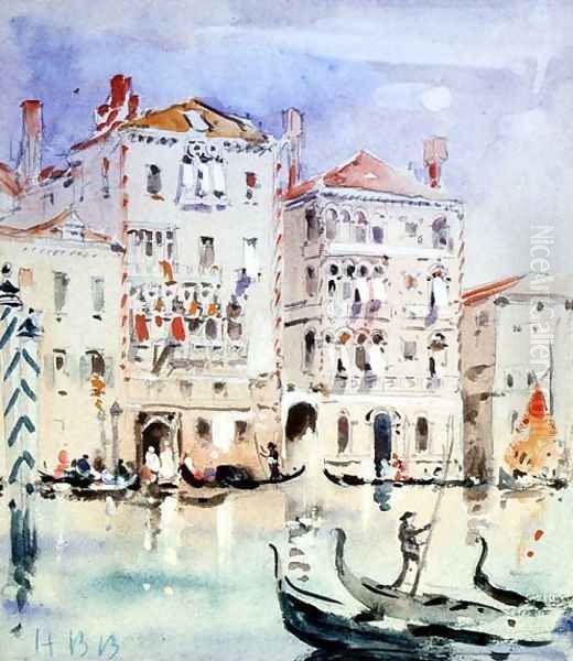 Palazzo Dario, Venice Oil Painting by Hercules Brabazon Brabazon