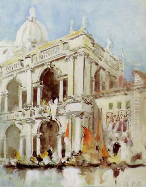 A palazzo in Venice Oil Painting by Hercules Brabazon Brabazon