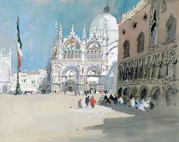 St Marks and the Doge's Palace Oil Painting by Hercules Brabazon Brabazon