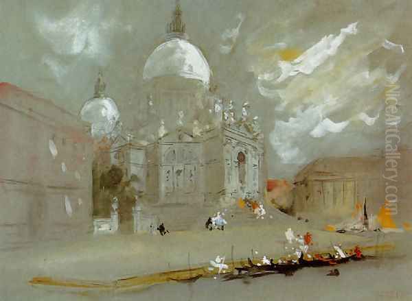 The Church of Santa Maria della Salute, Venice Oil Painting by Hercules Brabazon Brabazon