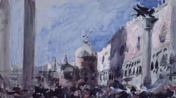 Venice Oil Painting by Hercules Brabazon Brabazon