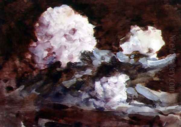 Rhododendrons Oil Painting by Hercules Brabazon Brabazon