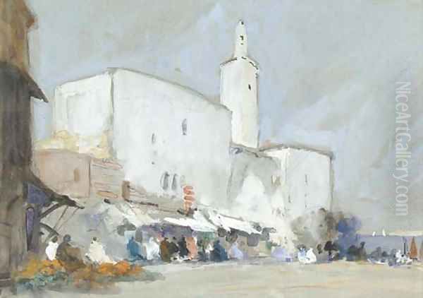 El Souk, Tunis Oil Painting by Hercules Brabazon Brabazon