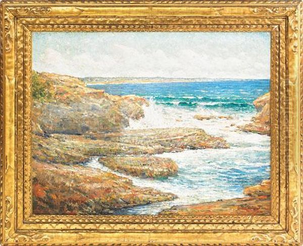 Incoming Tide Ogunquit Maine Oil Painting by Cullen Yates