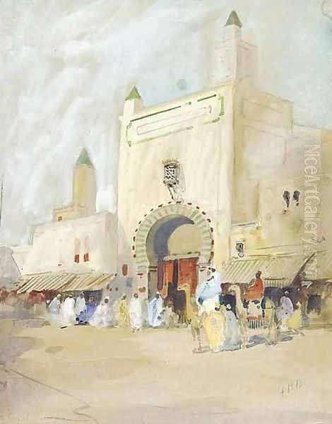 Gate in Kairouan Oil Painting by Hercules Brabazon Brabazon