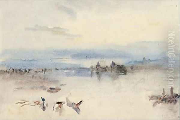 Morning on the Venetian Lagoon Oil Painting by Hercules Brabazon Brabazon