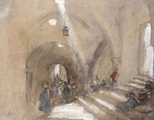 A Tunis bazaar Oil Painting by Hercules Brabazon Brabazon