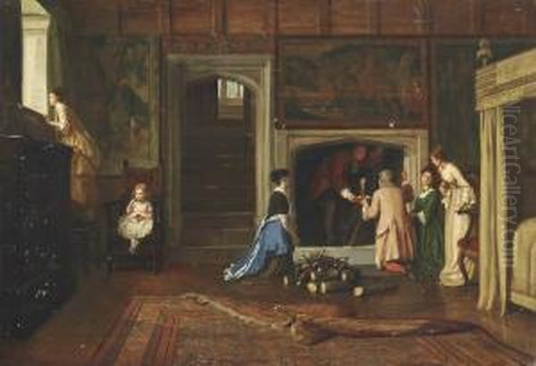 Hiding The Priest Oil Painting by William Frederick Yeames