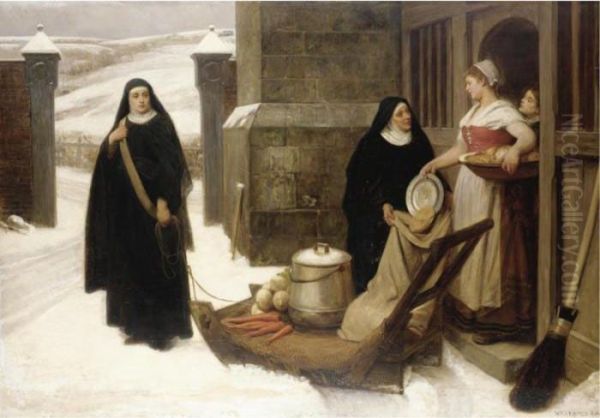 Pour Les Pauvres Oil Painting by William Frederick Yeames