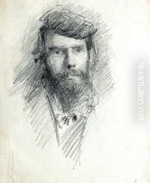 Portrait Of 'ae' George Russell Oil Painting by John Butler Yeats