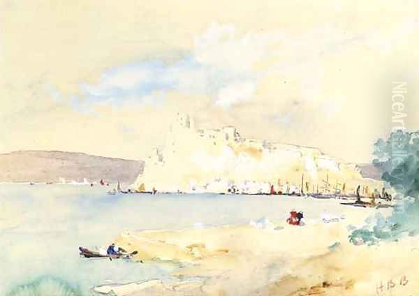 Near Naples Oil Painting by Hercules Brabazon Brabazon