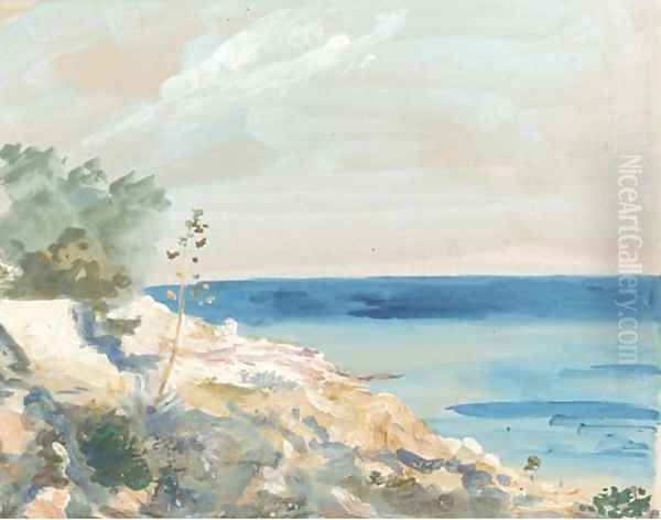 On the Sicilian coast Oil Painting by Hercules Brabazon Brabazon