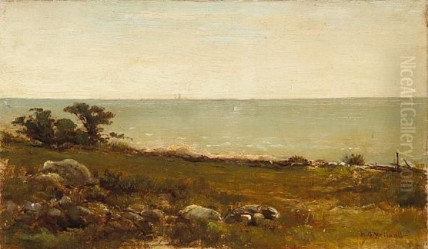 Coastal View Oil Painting by Raymond Dabb Yelland