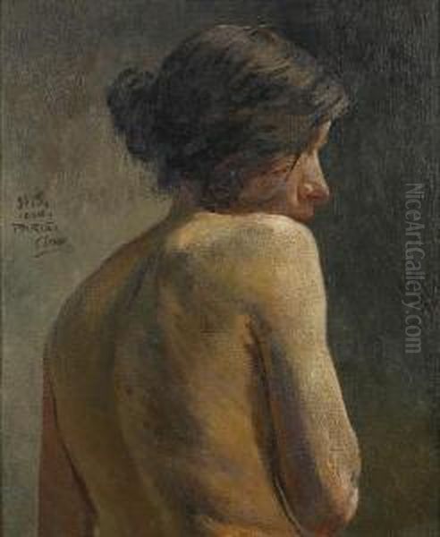 Female Nude, 1900 Oil Painting by Karl H. Yens