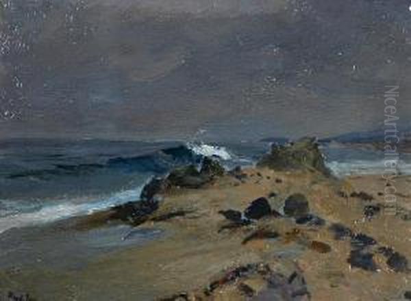 Coastal Scene Oil Painting by Karl H. Yens