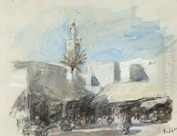 Tangier Oil Painting by Hercules Brabazon Brabazon