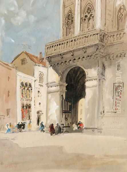 The Cathedral at Trau Oil Painting by Hercules Brabazon Brabazon