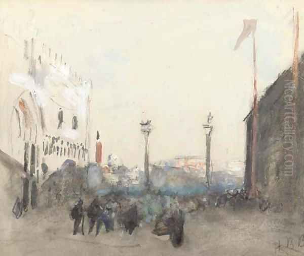 The Piazzetta, Venice Oil Painting by Hercules Brabazon Brabazon