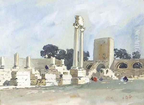 The Roman Theatre, Arles, Provence Oil Painting by Hercules Brabazon Brabazon