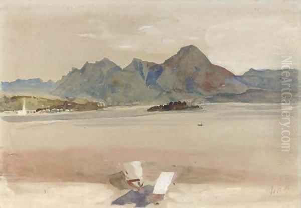 View from Baveno Oil Painting by Hercules Brabazon Brabazon