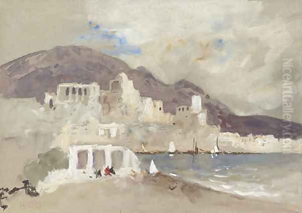 View of Anacapri Oil Painting by Hercules Brabazon Brabazon