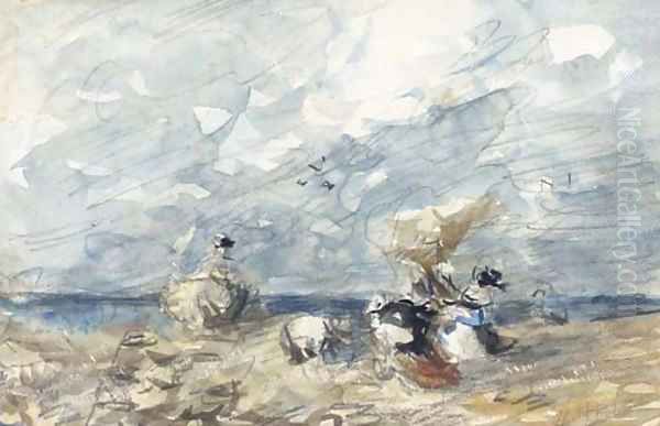 A souvenir of David Cox Oil Painting by Hercules Brabazon Brabazon