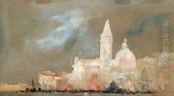 Venice from the lagoon Oil Painting by Hercules Brabazon Brabazon