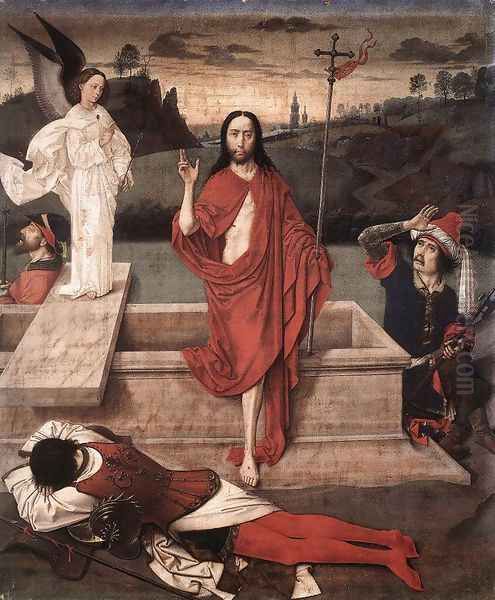 Resurrection 1450-60 Oil Painting by Dieric the Elder Bouts