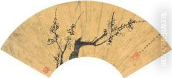 Plum Blossoms Oil Painting by Li Yin