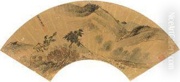 Listening To The Running Streams Oil Painting by Tang Yin