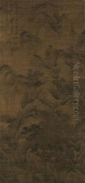 Hanging Scroll, Ink And Colour On Silk Oil Painting by Tang Yin